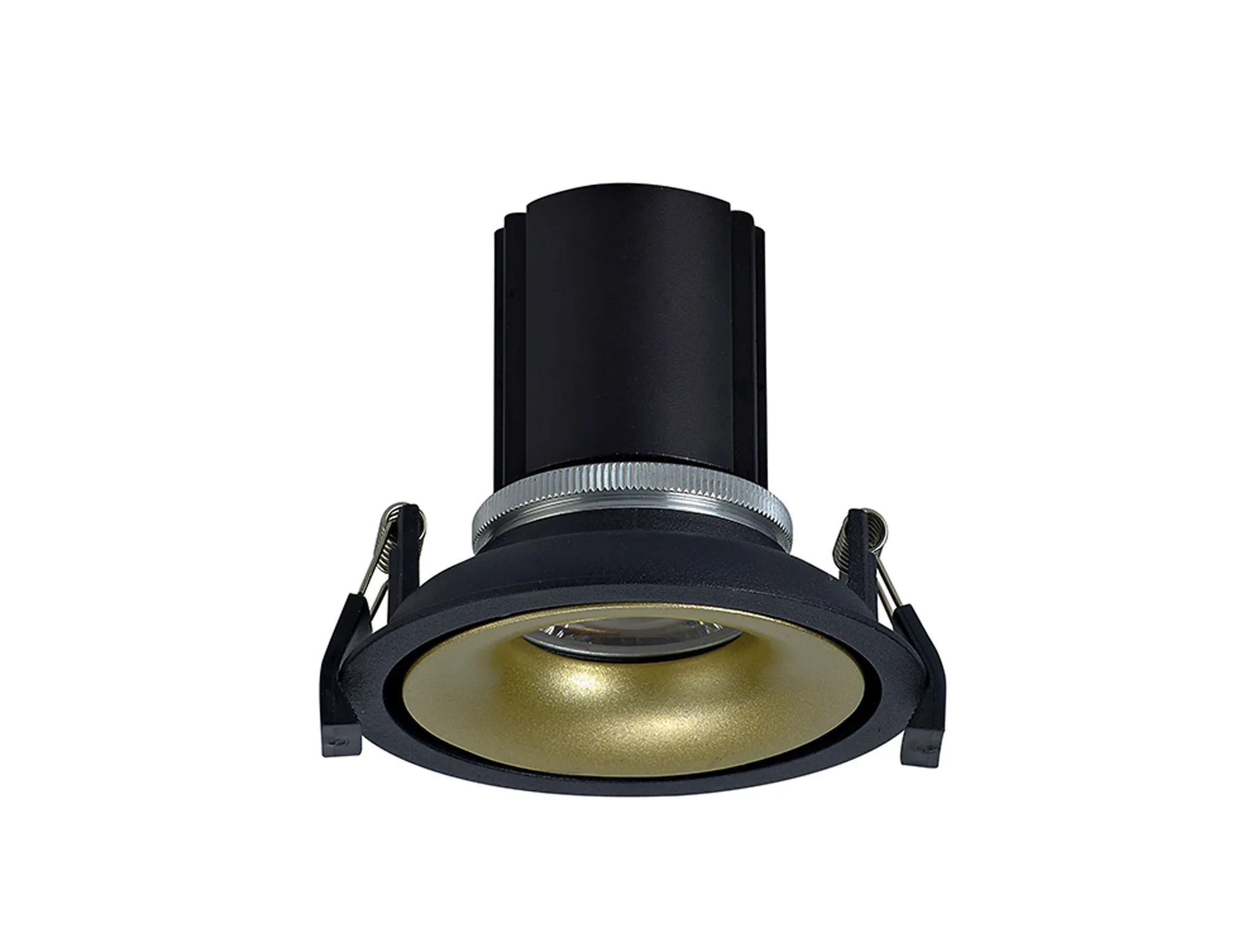 DM202144  Bolor 12 Tridonic Powered 12W 2700K 1200lm 12° CRI>90 LED Engine Black/Gold Fixed Recessed Spotlight, IP20